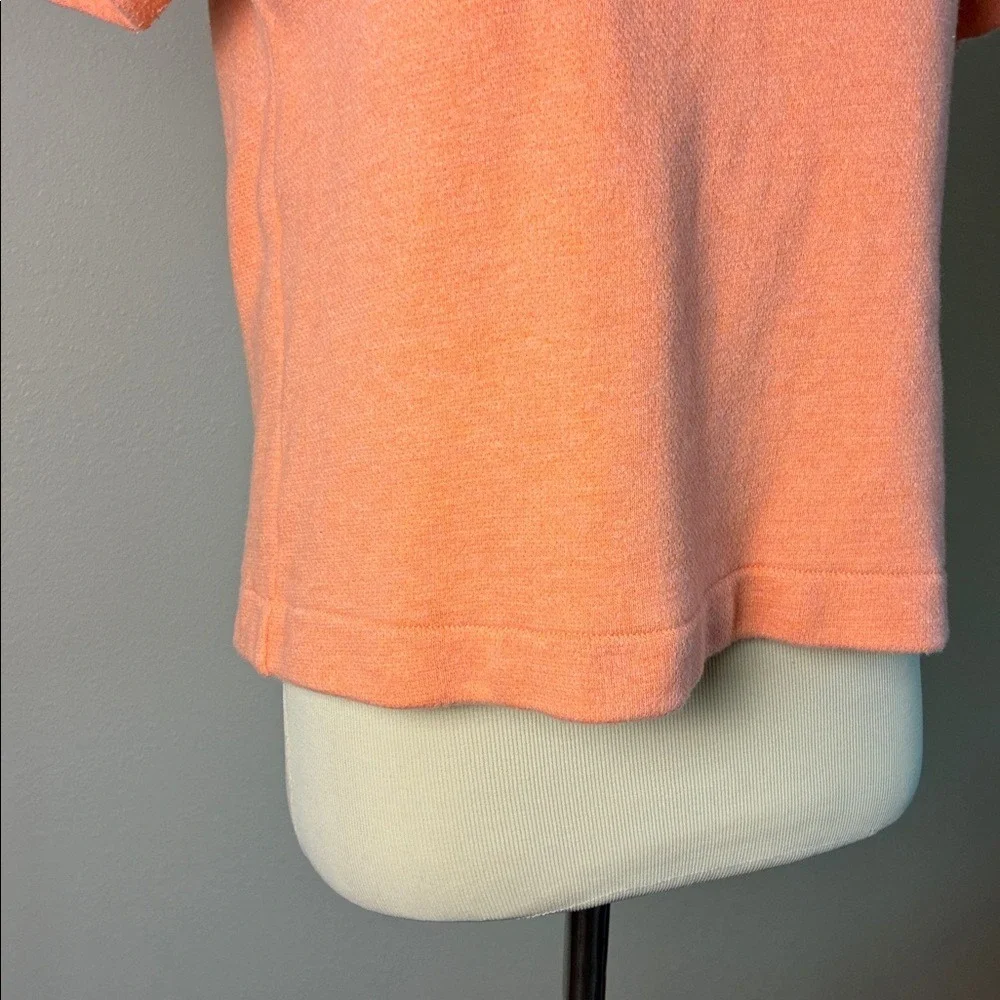 KATE SPADE‎ SATURDAY Women Small Peach Knit Cropped Top Draped Back Short Sleeve